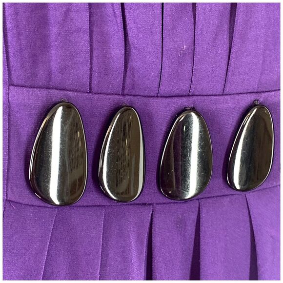 En Focus Studio Dress 10 Purple Stretch Knit Sleeveless Summer Spring Easter - Picture 2 of 8